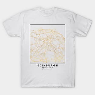 EDINBURGH SCOTLAND CITY STREET MAP ART T-Shirt